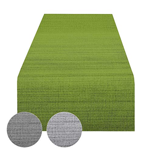 Tischläufer Delindo Lifestyle Samba, grün, 40×140 cm, Fleckschutz