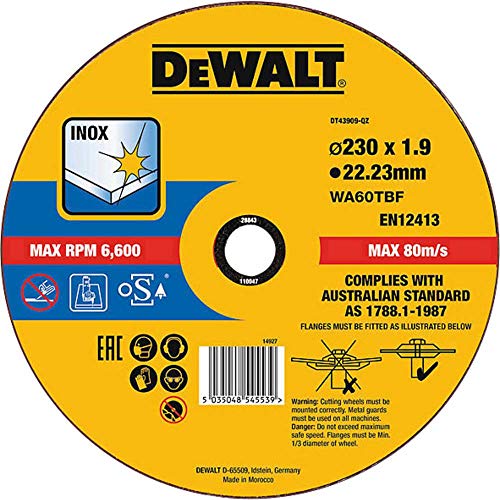 Trennscheibe DEWALT DT43909-QZ Edelstahl flach 230×1,9mm