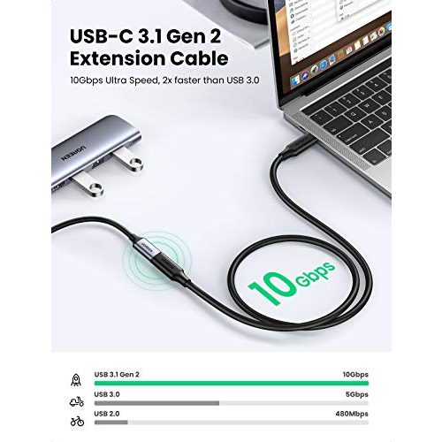 USB-C-Verlängerungskabel UGREEN 100W 1M, 10 Gbps USB 3.1