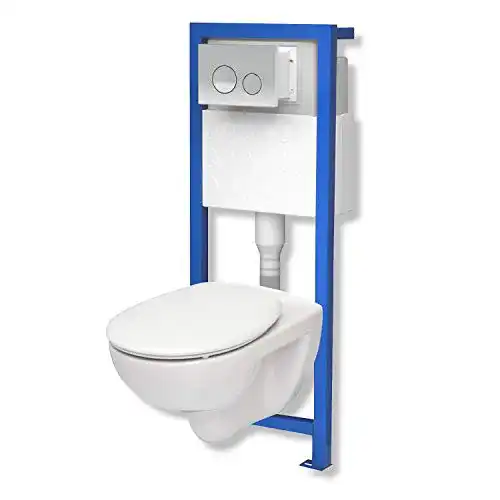 Vorwandelement WC Domino WC-Set inkl. Drückerplatte