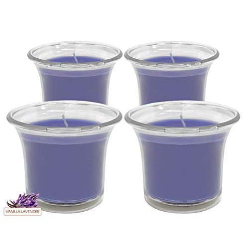 Die beste votivkerzen hyoola mit duft nach vanille lavendel 4 stueck Bestsleller kaufen