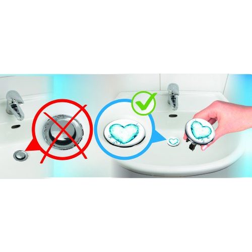 Waschbeckenstöpsel WENKO Pluggy® XL White Abfluss-Stopfen