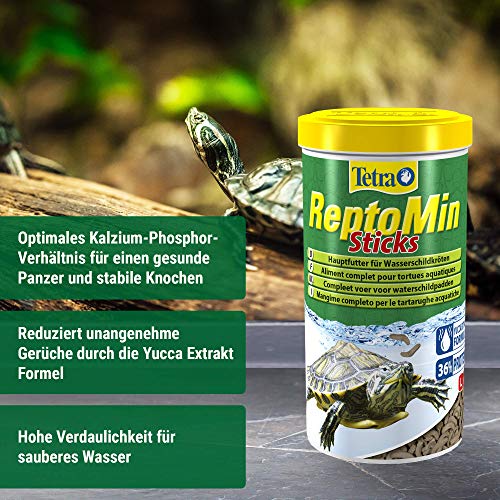 Wasserschildkrötenfutter Tetra ReptoMin, 1 L Dose