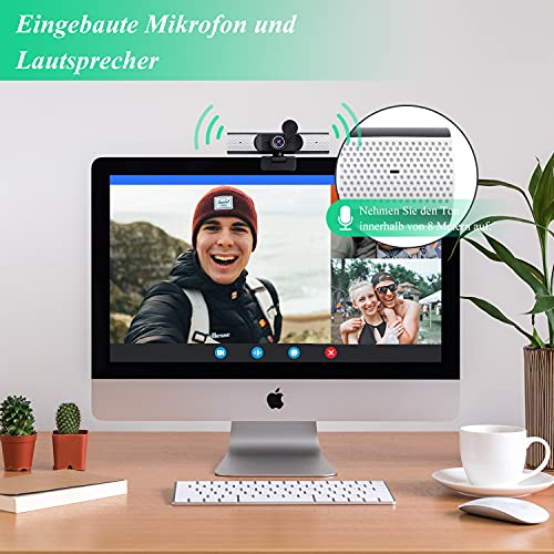 Webcam mit Lautsprecher aircover Webcam 1080P mit Mikrofon