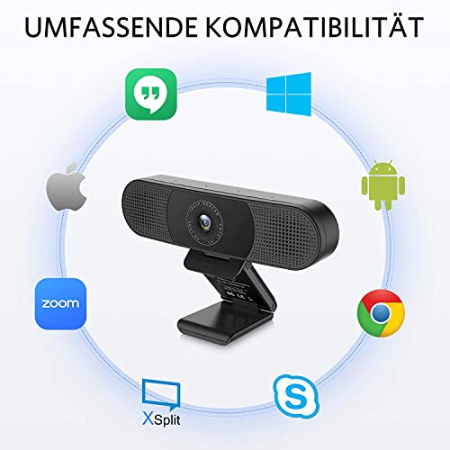 Webcam mit Lautsprecher eMeet 1080P Webcam C980PRO