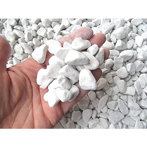 Weiße Kieselsteine Doubleyou Geovlies & Baustoffe 2 kg Carrara