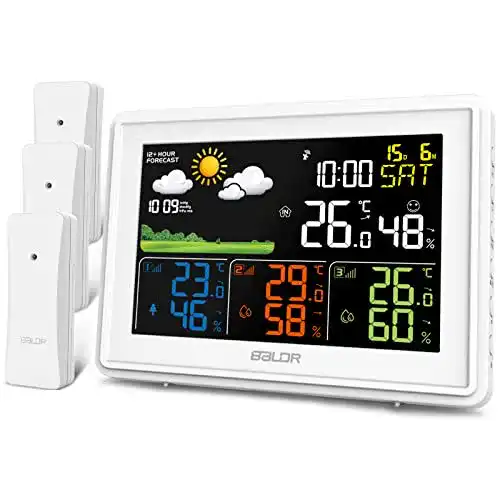 Die beste Wetterstation mit 3 Außensensoren BALDR Digital Thermometer 2026 Test Bestseller Wetterstation mit 3 Außensensoren BALDR Digital Thermometer