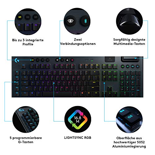 Wireless-Gaming-Tastatur Logitech G 915 LIGHTSPEED kabellos