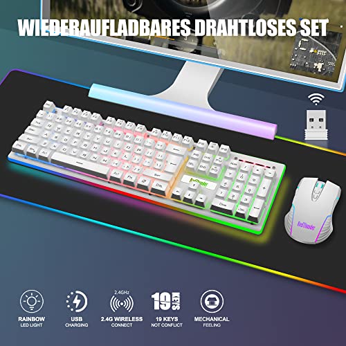 Wireless-Gaming-Tastatur RedThunder K10 Tastatur u. Maus Set