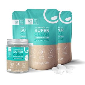 Zahnputztabletten happybrush ® Vegane SuperClean