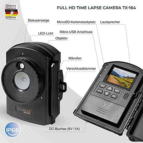 Zeitraffer-Kamera Technaxx TX-164 Full HD, MicroSD