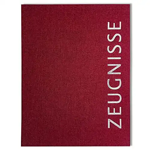 Zeugnismappe SHACAMO mit Stoff-Einband und Prägung DIN A4