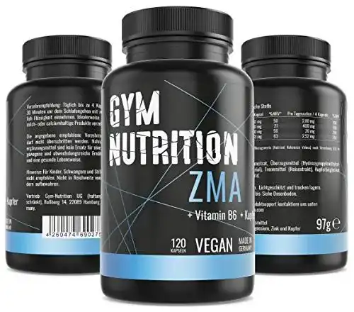 Zink-Magnesium Gym Nutrition ZMA Hochdosiert, 120 Kapseln
