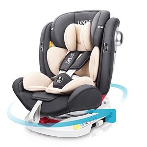 5-Punkt-Gurt-Kindersitz LETTAS Baby Autositz 360° Drehbar