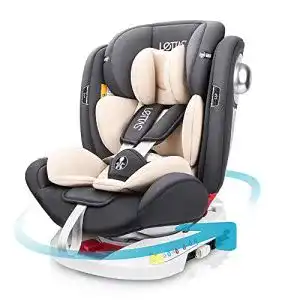 5-Punkt-Gurt-Kindersitz LETTAS Baby Autositz 360° Drehbar