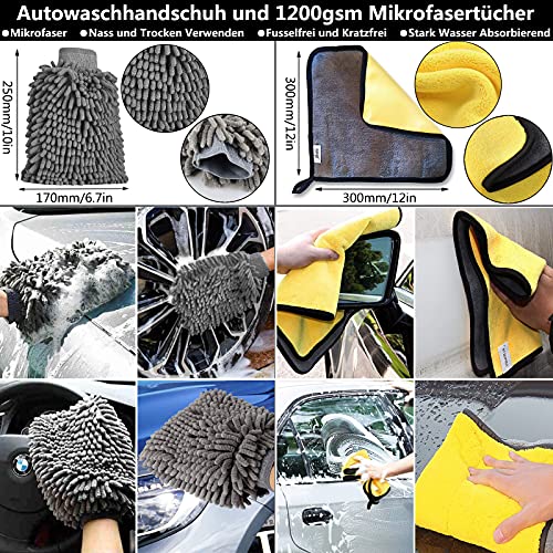 Auto-Reinigungsset MAQ 13er Auto Reinigung Bürsten Pinsel Set