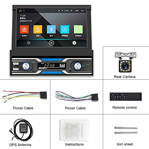 Autoradio-1-DIN-mit-Bildschirm podofo, mit Navi Bluetooth
