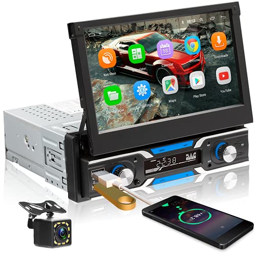 Autoradio-1-DIN-mit-Bildschirm podofo, mit Navi Bluetooth