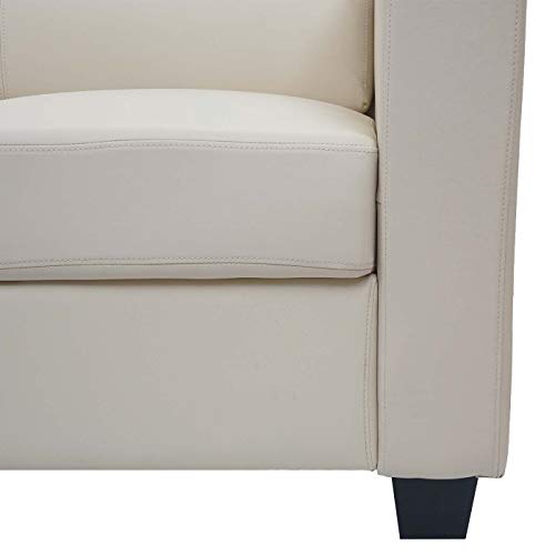 3-Sitzer-Sofa Mendler 3er Sofa Couch Loungesofa Lille, Kunstleder