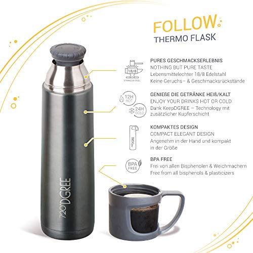 720-DGREE-Flasche 720°DGREE Thermoskanne mit Becher “Follow”