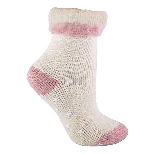 Alpaka-Socken sock snob Damen Creme Winter Anti Rutsch