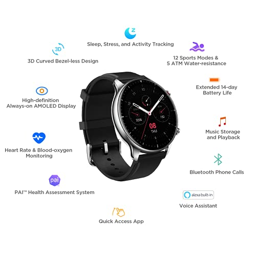 Amazfit-Smartwatch Amazfit GTR 2 mit Bluetooth-Anruf