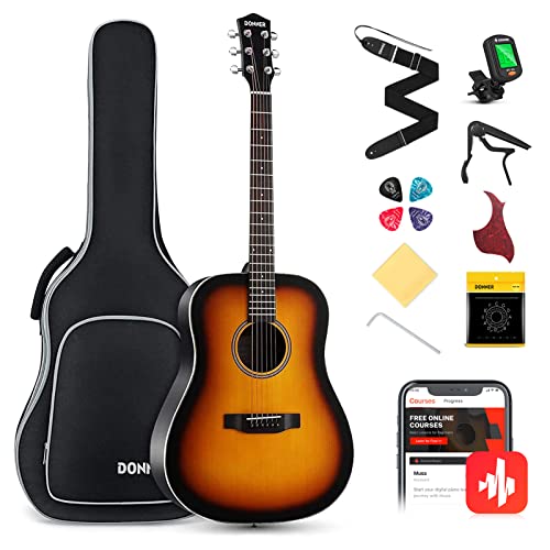 Die beste anfaenger gitarre donner gitarre akustik anfaenger kit einsteiger Bestsleller kaufen
