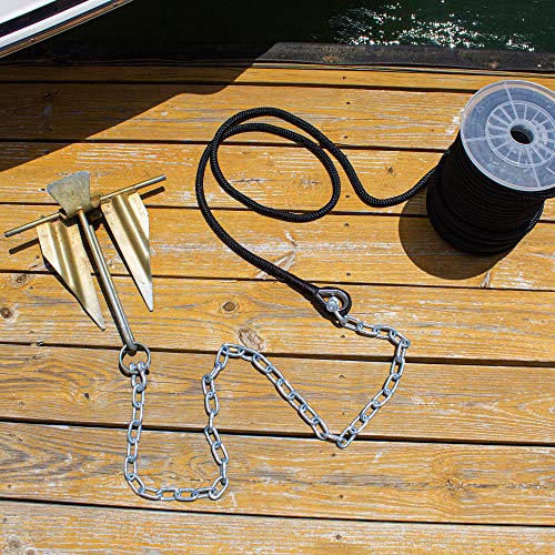 Ankerkette SGT KNOTS für Boote, 6,35 mm, 1,2 m, verzinkte Kette