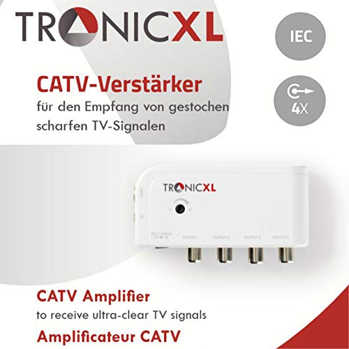 Antennenverteiler TronicXL DVBT DVBT2 Kabelfernsehen 4-fach