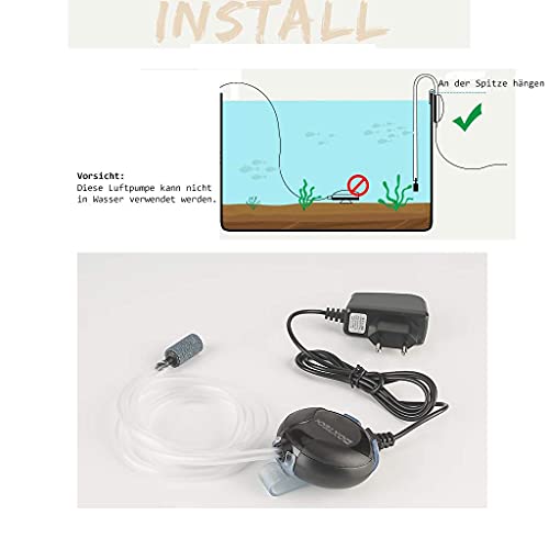 Aquarium-Luftpumpe boxtech Sauerstoffpumpe Mini Leise