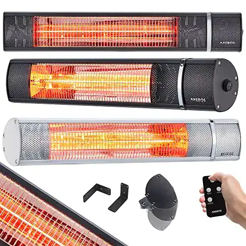 Arebos-Heizstrahler Arebos 2.000 W Infrarot Heizstrahler Schwarz