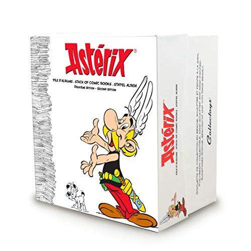 Asterix-Figuren Plastoy SAS 128 Asterix sitzt auf Bücherstapel