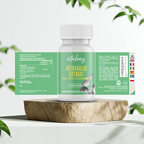 Astragalus-Kapseln vitabay Astragalus Extrakt, 90 vegane Kapseln