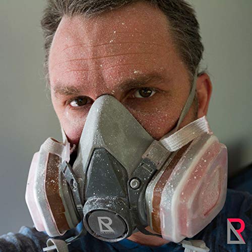 Atemschutz DR SAFETY Maske Grau mit Filter, Halbmaske