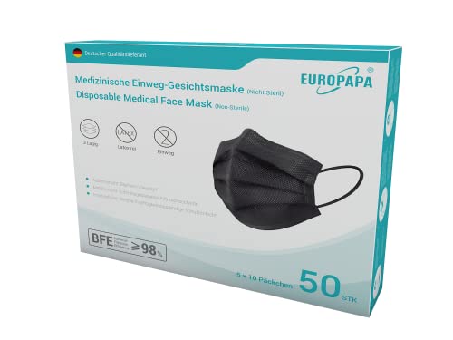 Die beste atemschutz europapa 50x schwarz medizinisch type iir Bestsleller kaufen