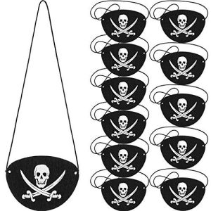 Augenklappe Tatuo Pirate Eye Patches Black 12 Pieces