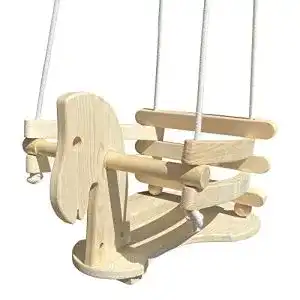 Babyschaukel outdoor GICO Pferdeschaukel Gitterschaukel Holz