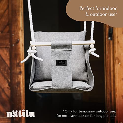 Babyschaukel outdoor NATILU ® Set mit Sicherheitsgurt Haken