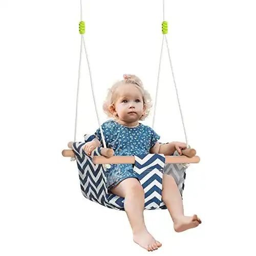 Babyschaukel outdoor Outsunny, mit Sicherheitsgurt Kissen