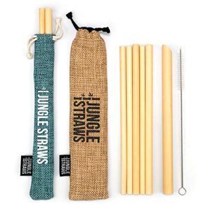 Bambus-Strohhalme Jungle Culture ® 6er-Set, Reinigungsbürste