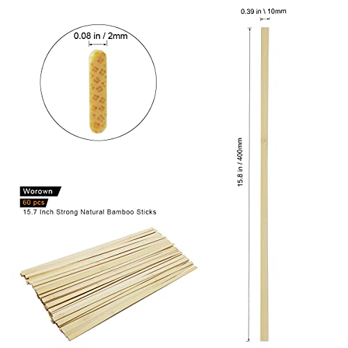 Bambusleiste Worown 120 Stück, 40 cm Länge x 0,9 cm Breite
