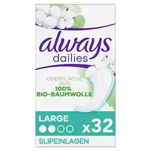 Bio-Slipeinlagen Always Dailies Cotton Protection Large, 32 Stück