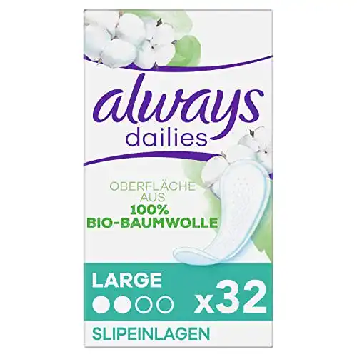 Bio-Slipeinlagen Always Dailies Cotton Protection Large, 32 Stück