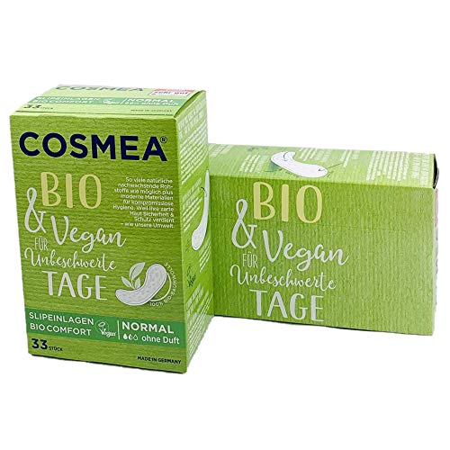 Bio-Slipeinlagen COSMEA Normal, ohne Duft, 5 x 33 Stk.