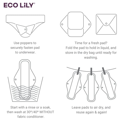 Bio-Slipeinlagen Eco Lily 6er Pack wiederverwendbar