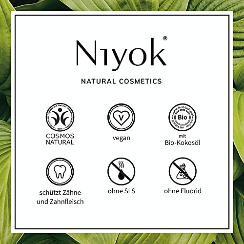 Bio-Zahnpasta Niyok ® Kokosöl Zahnpasta ohne Fluorid, Eisminze