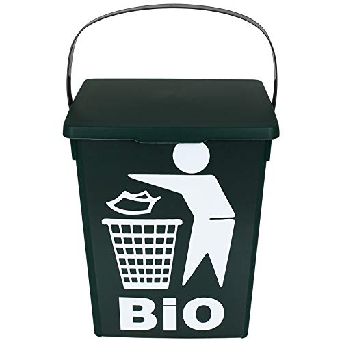 Biomülleimer TW24 Bio Mülleimer grün 5L Küche Abfalleimer