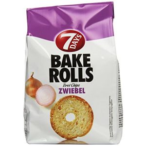 Brotchips 7Days Bake Rolls Zwiebel, 8er Pack