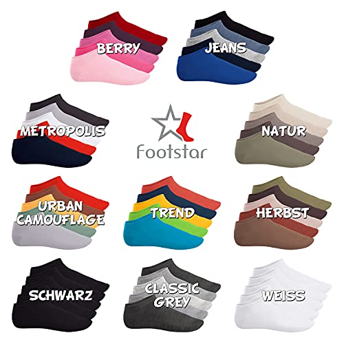 Bunte Socken Footstar Herren & Damen Sneaker Socken 10 Paar