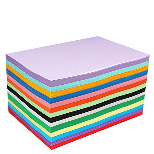 Buntes Papier DELLCCIU 20 Farben, A4 90 g/m², 100 Blatt